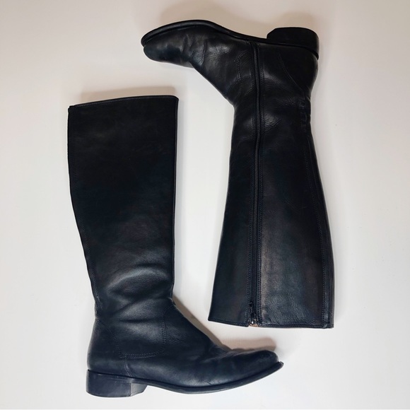 Corso Como Tall Black Leather Boots Size 7 - Picture 14 of 16
